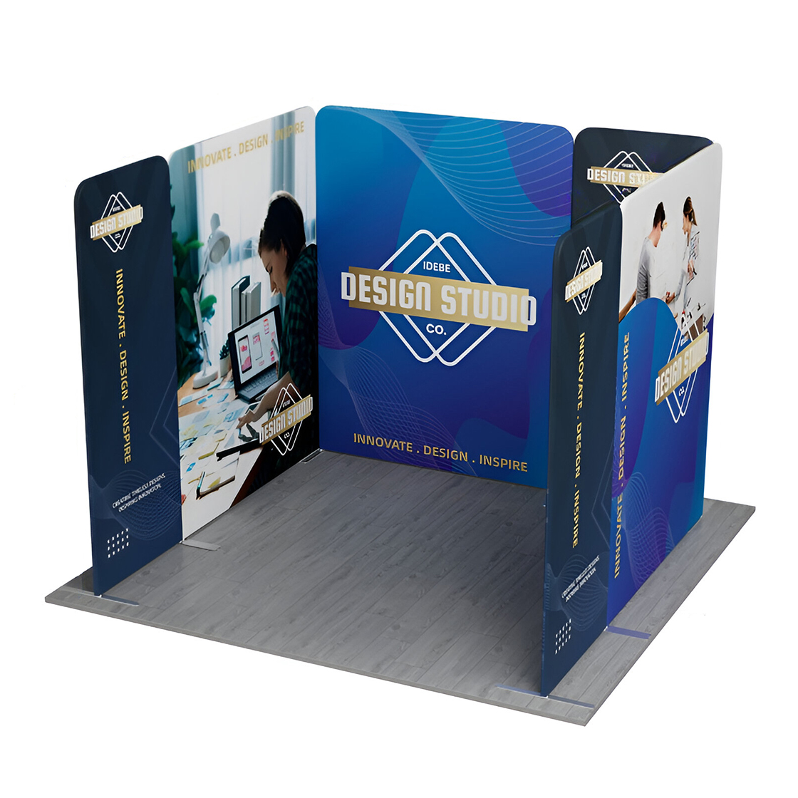 10ft Magnetic Modular Fabric Display - U Shape
