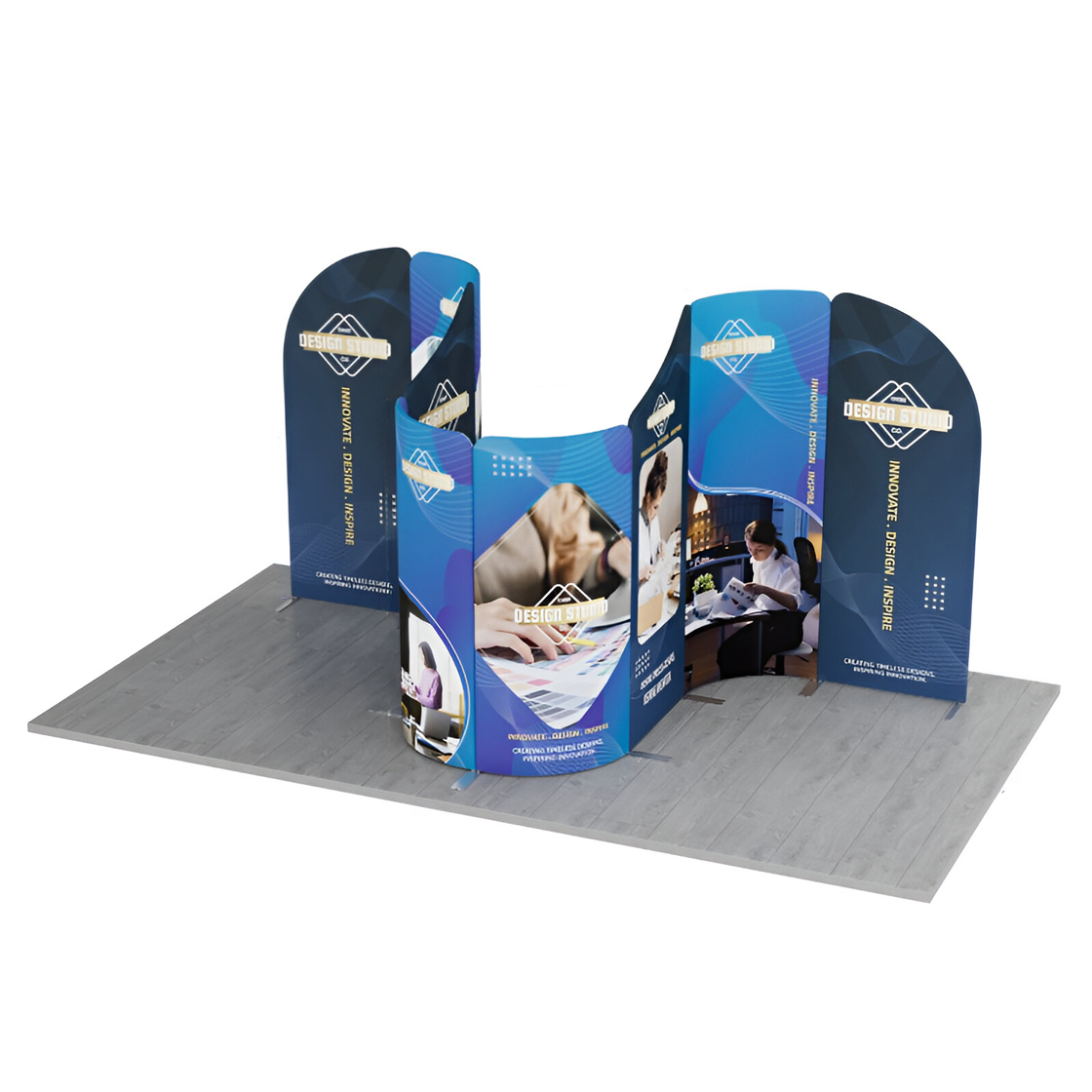13ft Magnetic Modular Fabric Displays - Curved Shape