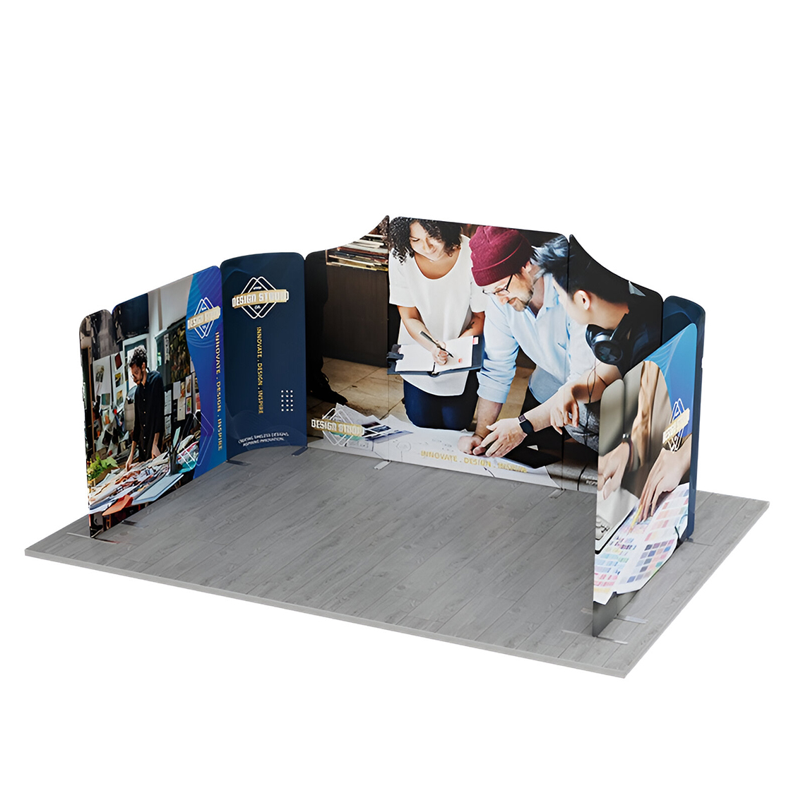 16.4x10ft Magnetic Modular Fabric Displays - U Shape