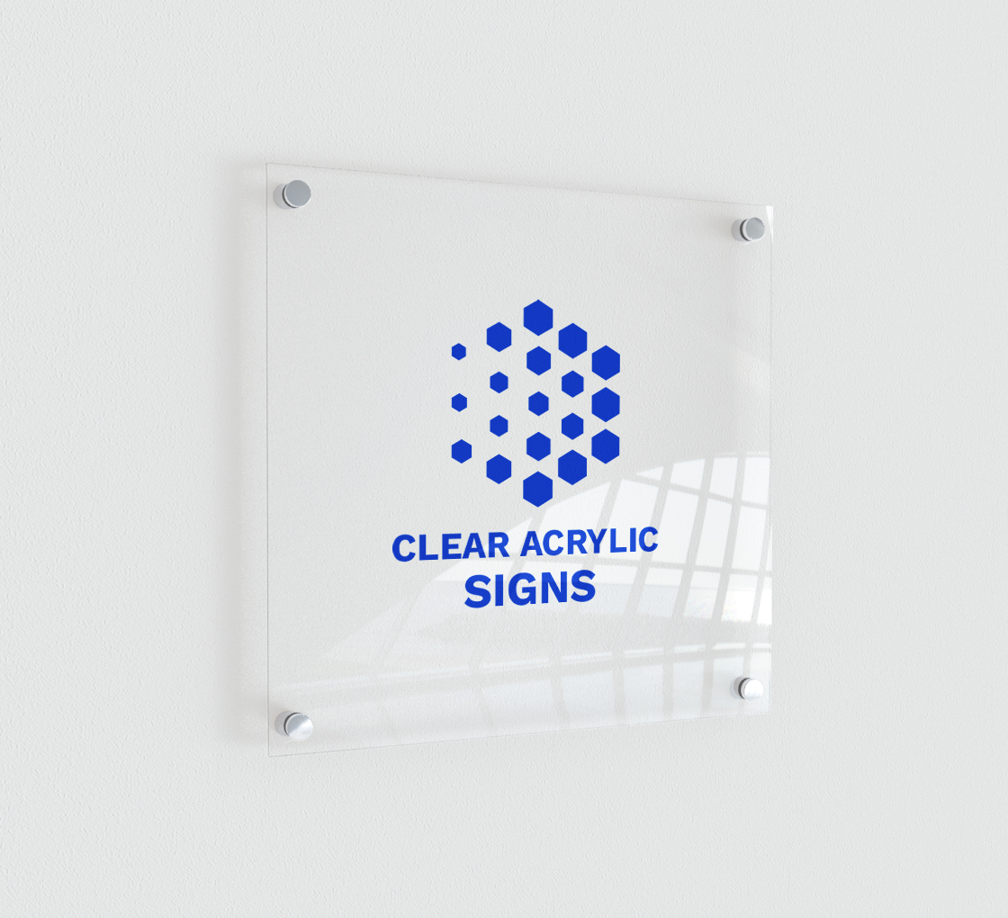 Clear Acrylic Sign With Vinyl Back