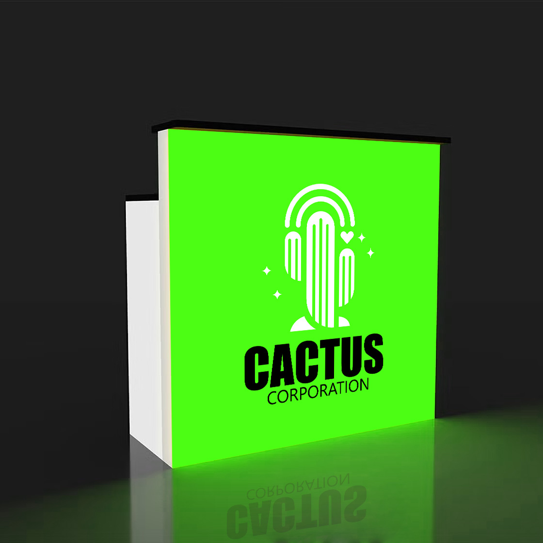 Backlit Promotional Counter with Storage