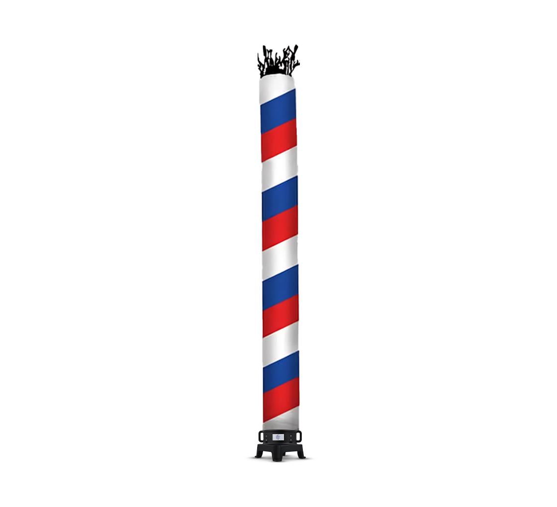 Barber Pole (Red, White, Blue) Tube