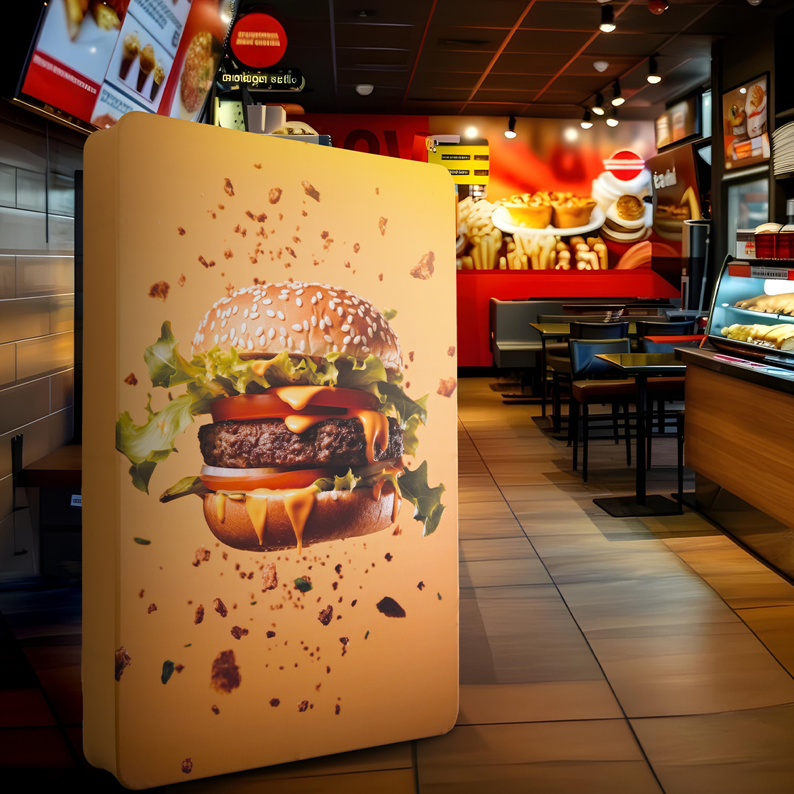 3D Fabric Banner Stand with Round Corners