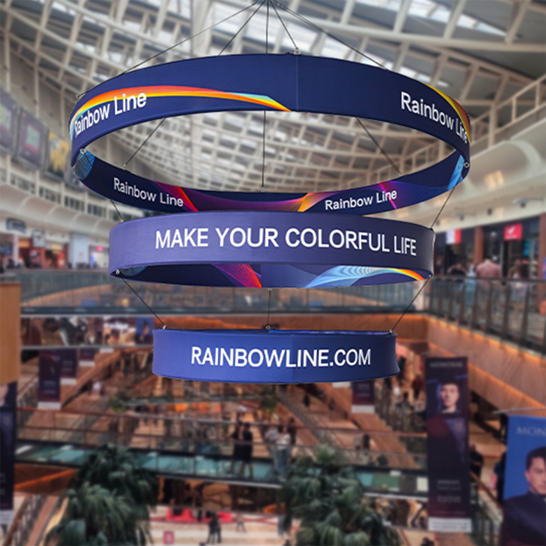 Skytube Tiered Circle Hanging Banners