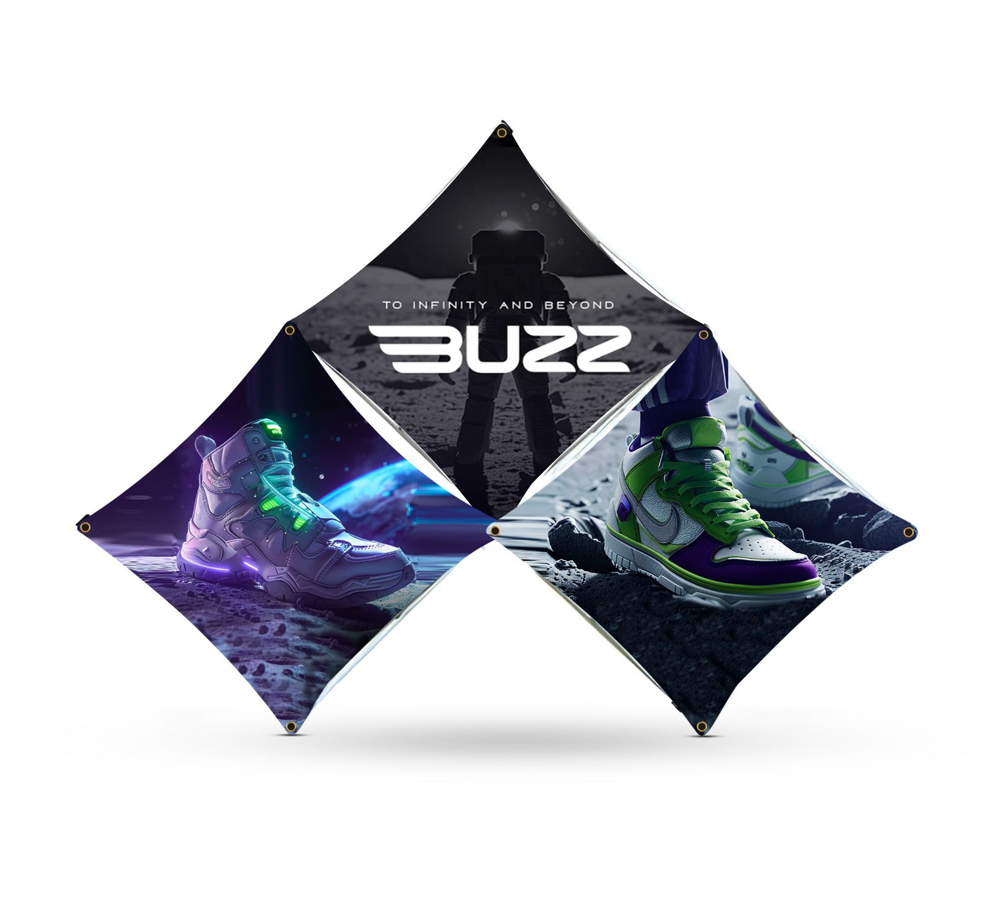 Triangular Small Micro GeoMetrix Table Top Display