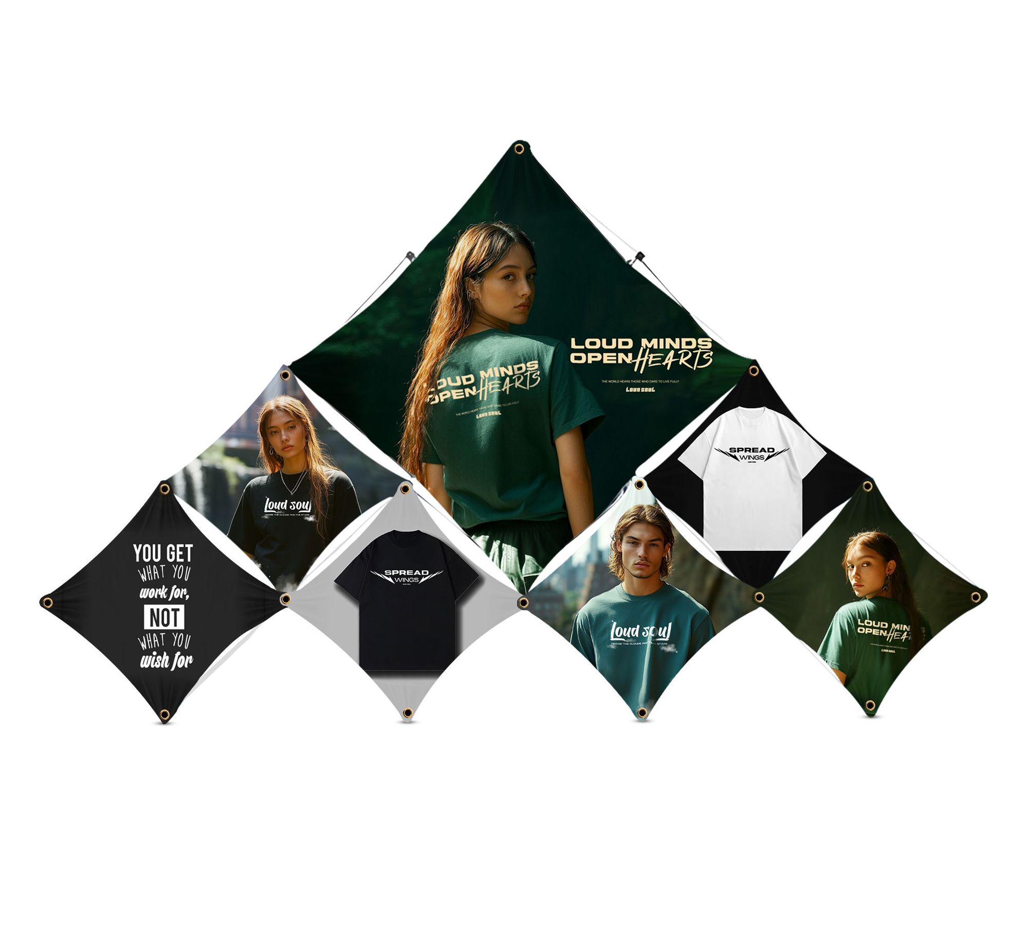 Triangular Large Micro GeoMetrix Table Top Display