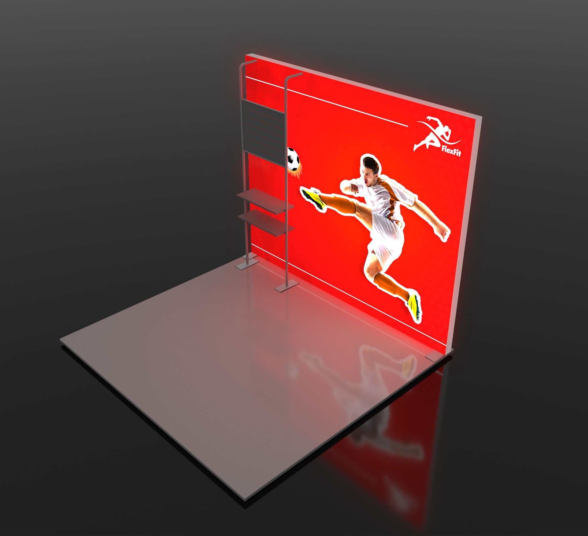 10ft Backlit Trade Show Display - Design 6