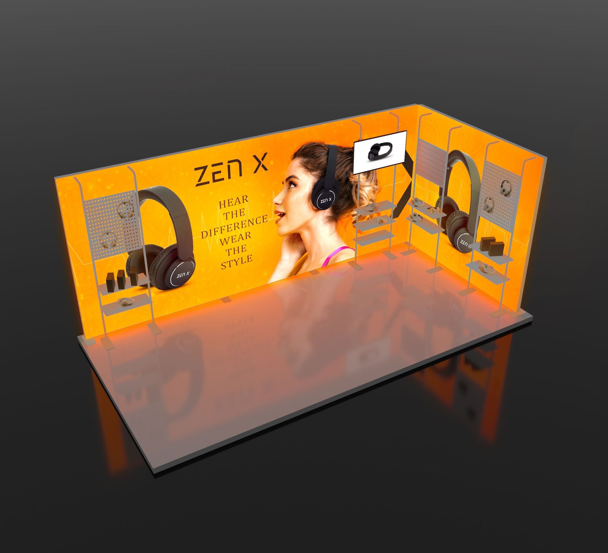 20ft Backlit Trade Show Display - Design 5