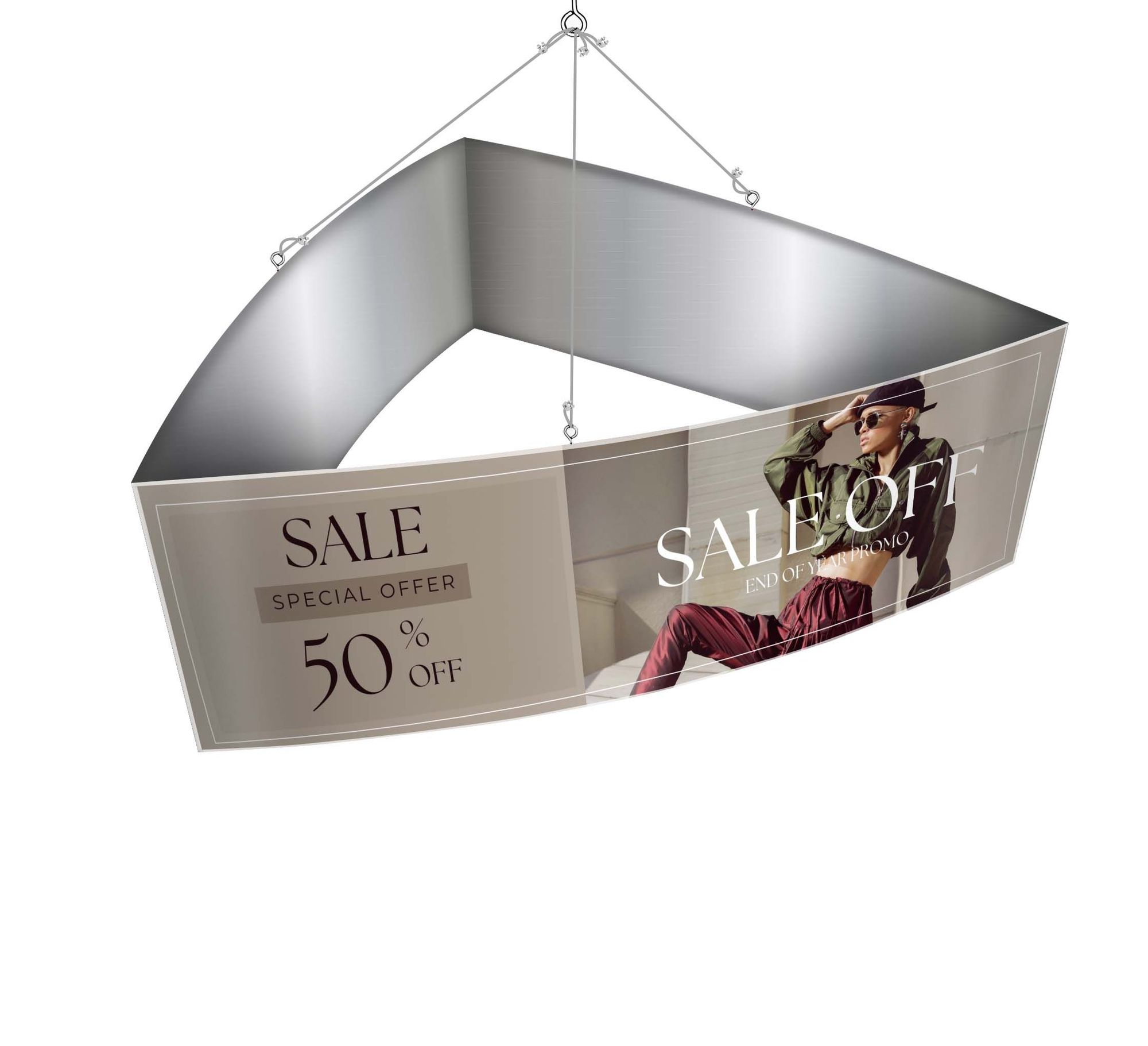 Sky Tube Curved Triangle Hanging Banners
