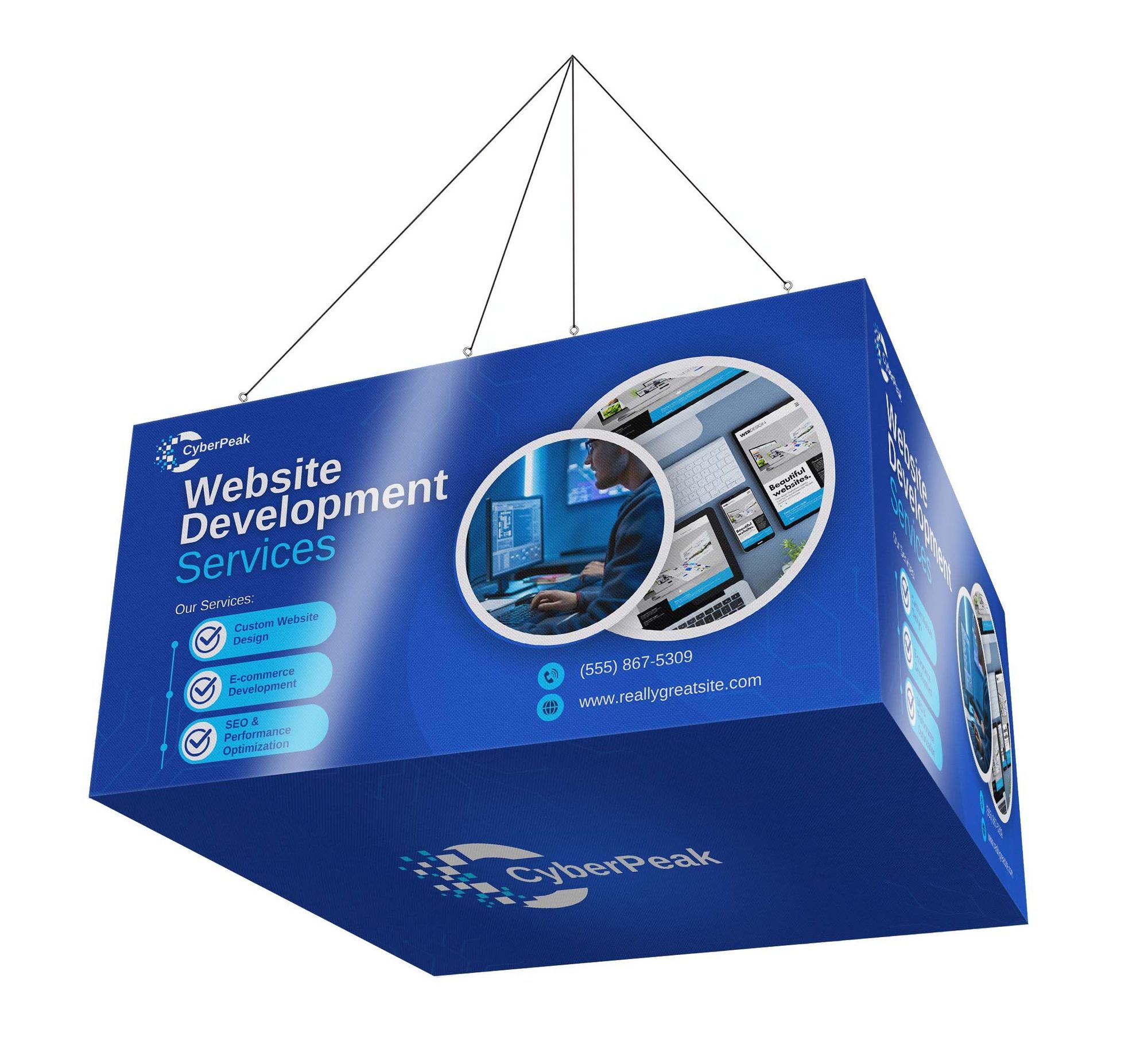 Sky Tube Rectangle Cube Hanging Banners