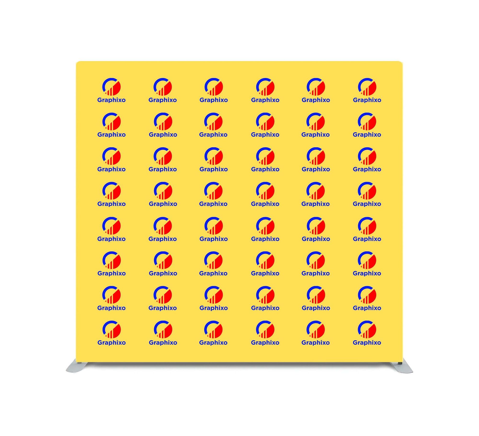 8 ft x 8 ft Step and Repeat Straight Pillow Case Backdrop