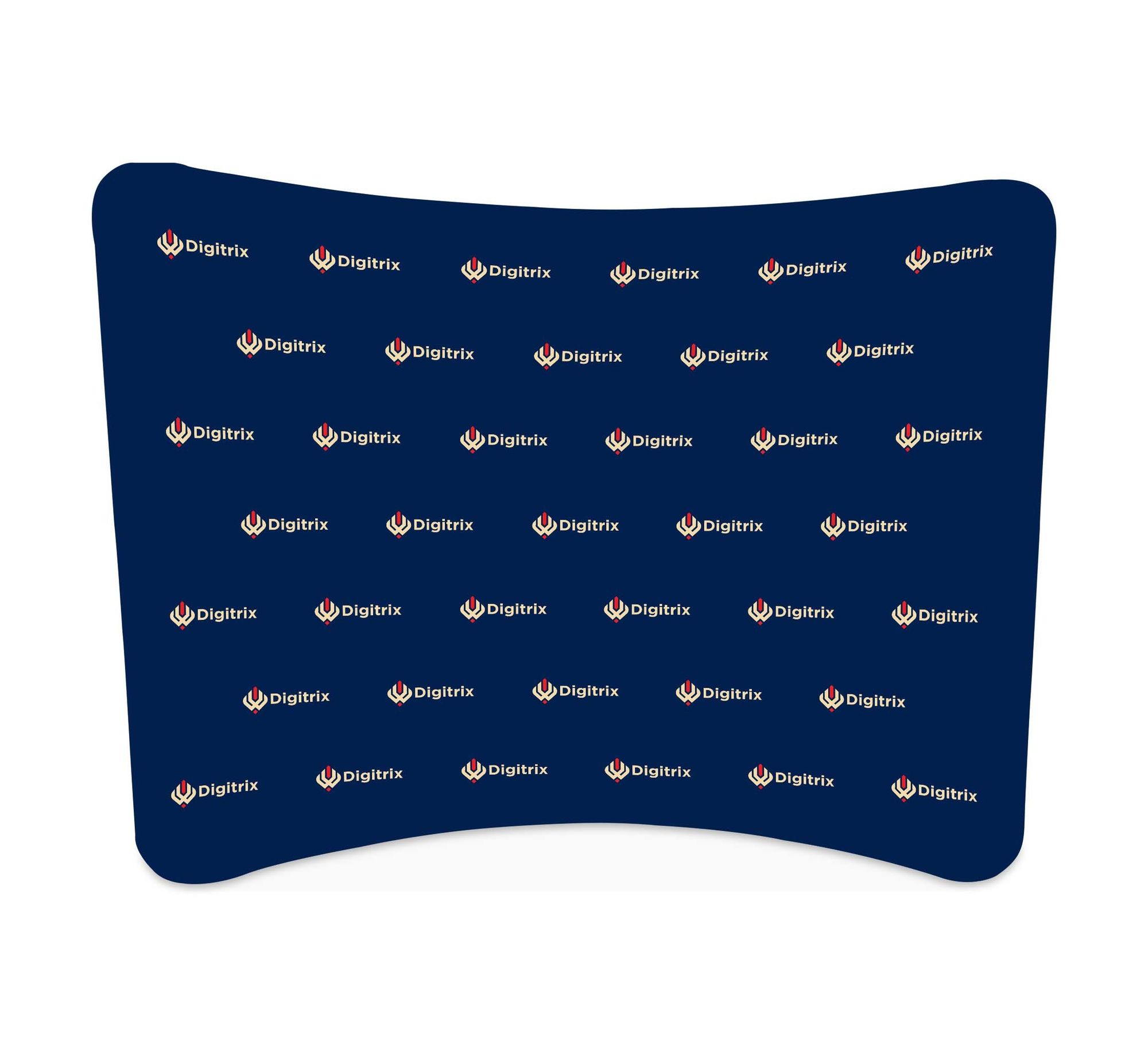 10 ft x 8 ft Step and Repeat Curved Pillow Case Backdrop