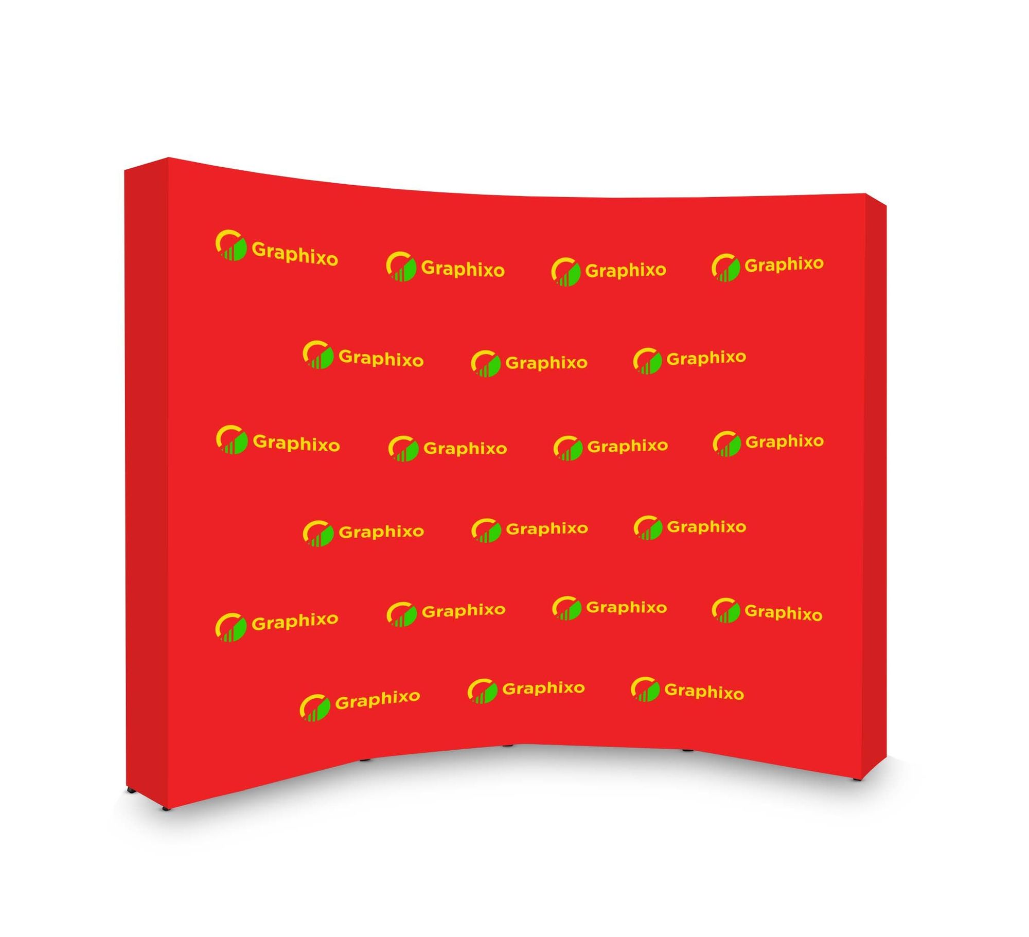 10 ft x 8 ft Step and Repeat Fabric Pop Up Curved Display