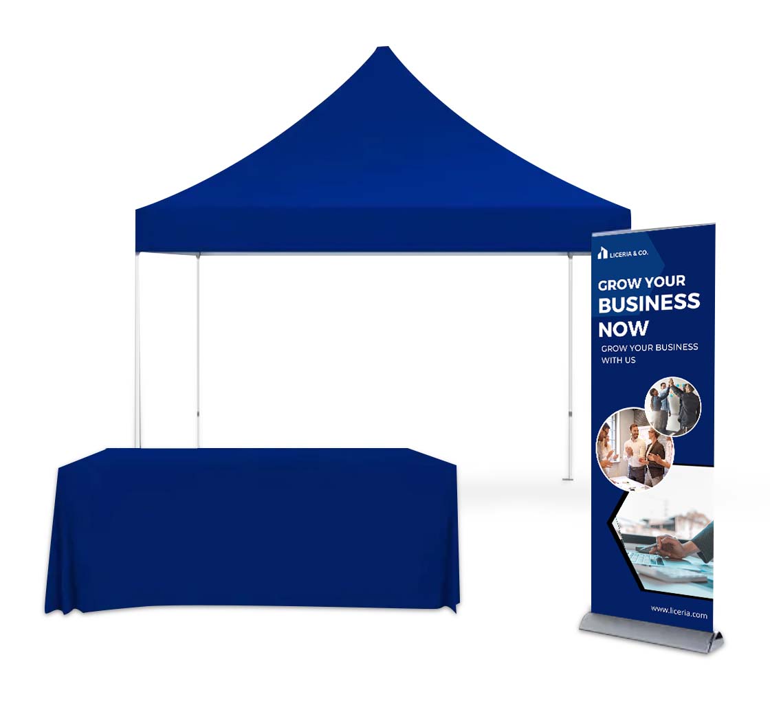 Portable Canopy Tent with Rollup Stand & Table Cover