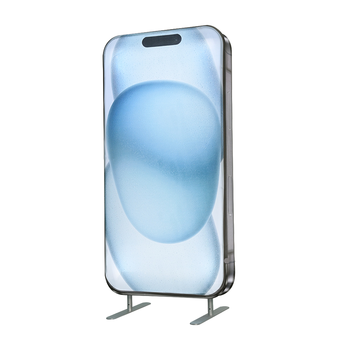 Phone-Shaped Exhibit Stand
