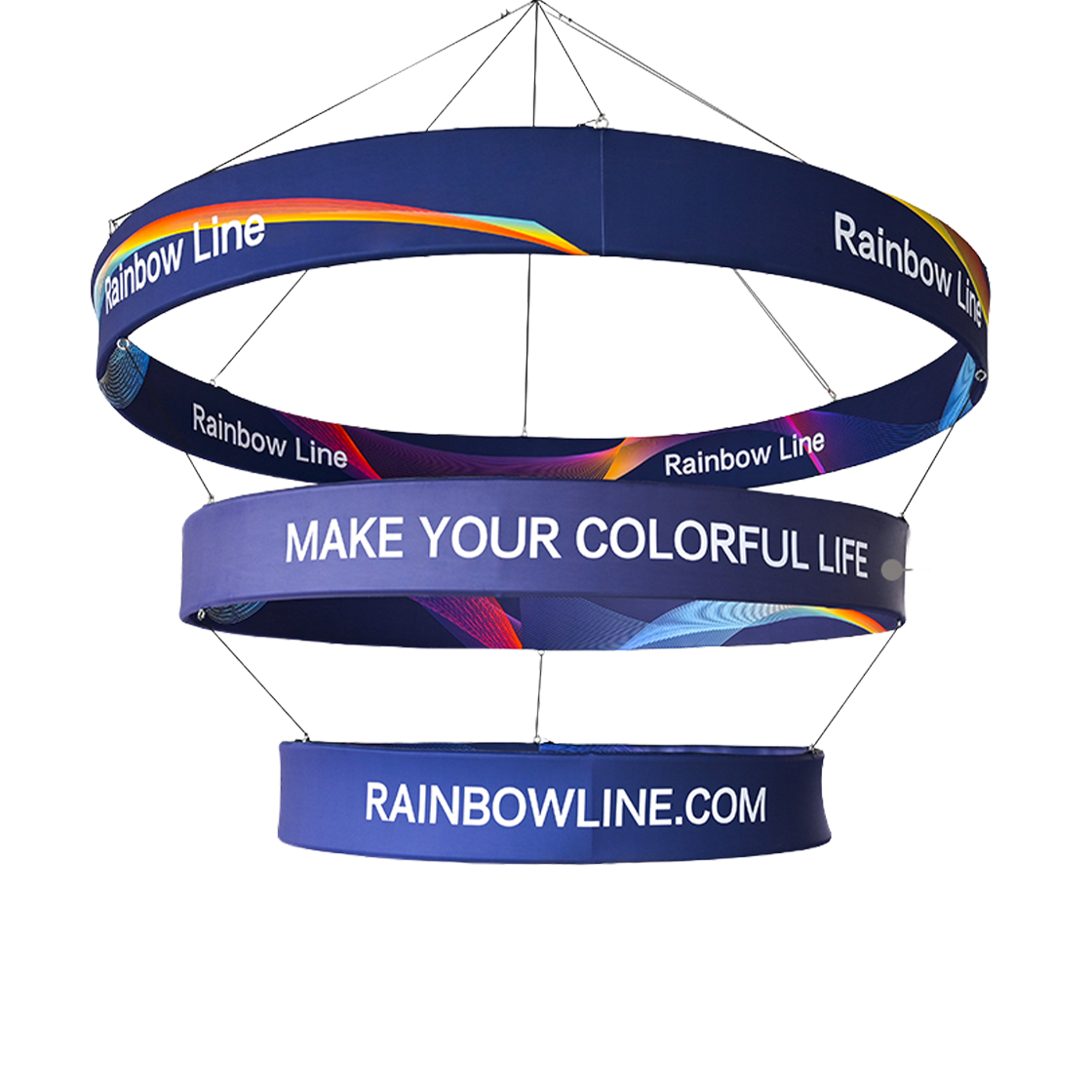 Skytube Tiered Circle Hanging Banners