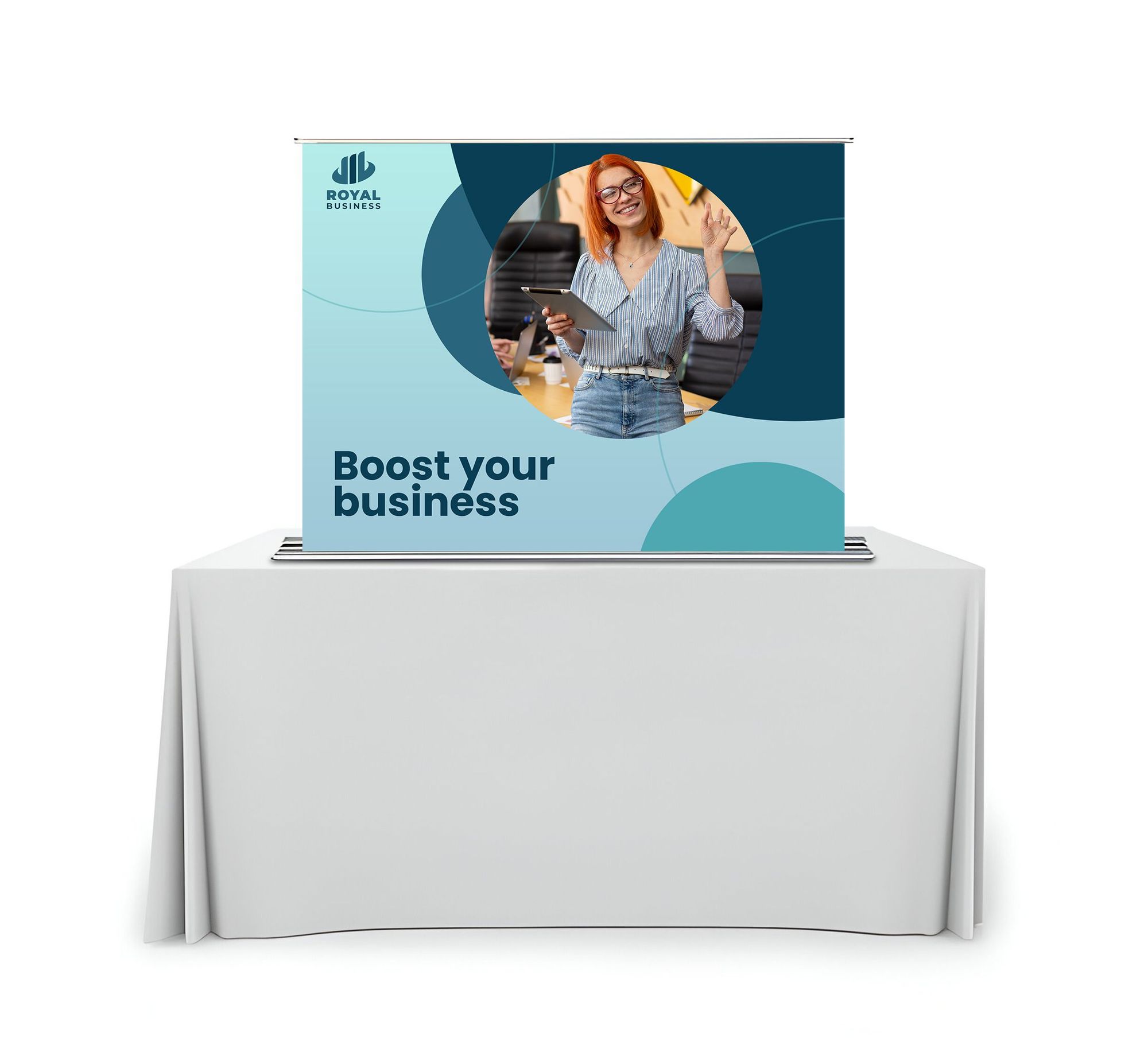Silverstep Tabletop 48'' Retractable Banner Stand