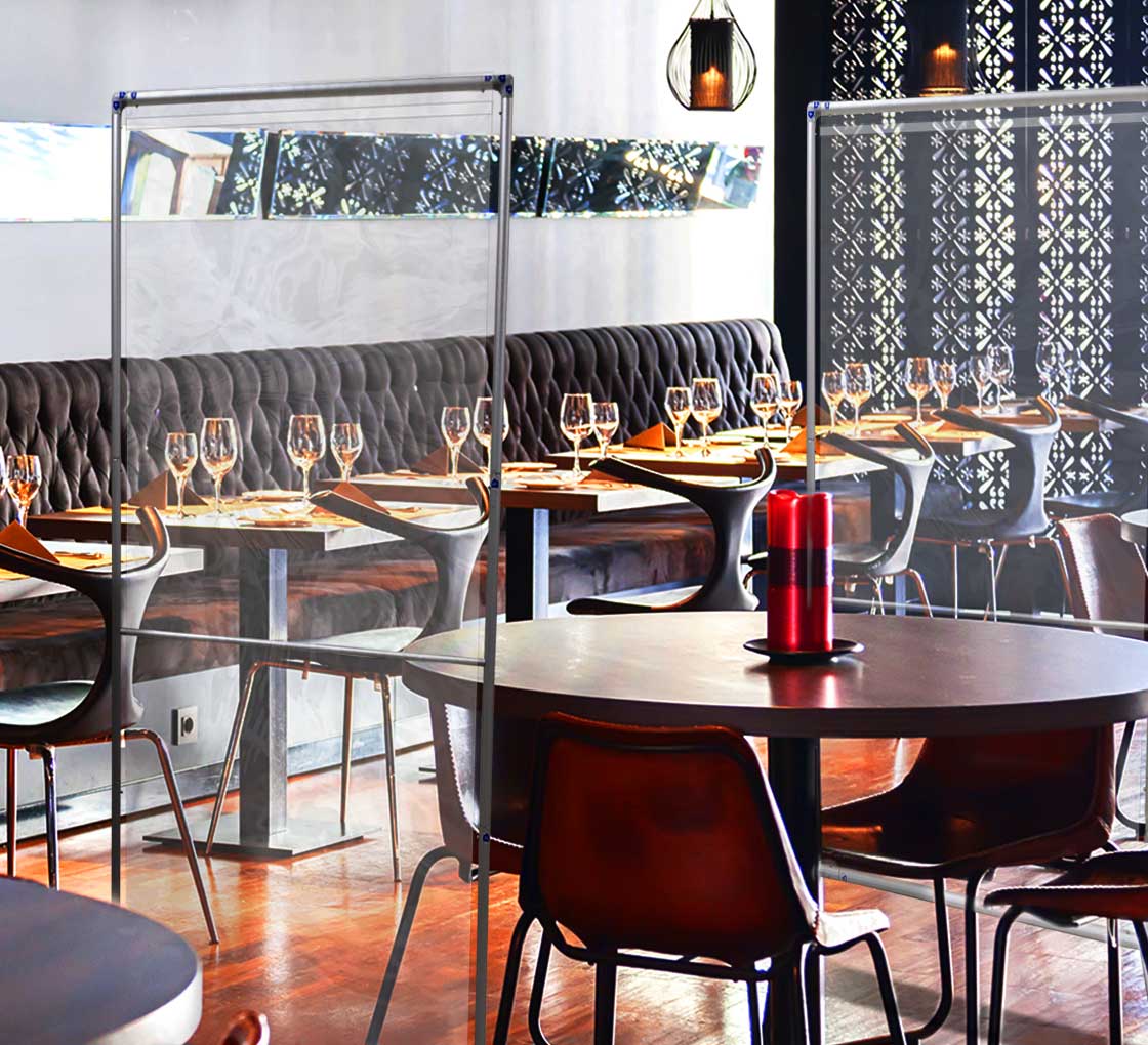 Floor Standing Sneeze Shield