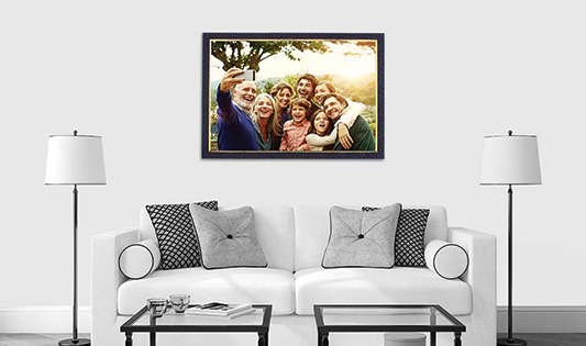 Wearted Walnut with Gold Photo Frame  1 - Circleone