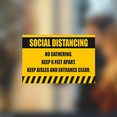 	Social Distancing Window Decals