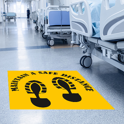 Social Distancing Floor Stickers / Decals / Signs (Clear)