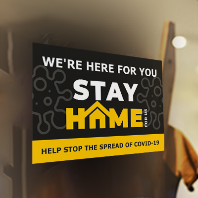 Stay at Home Window Clings