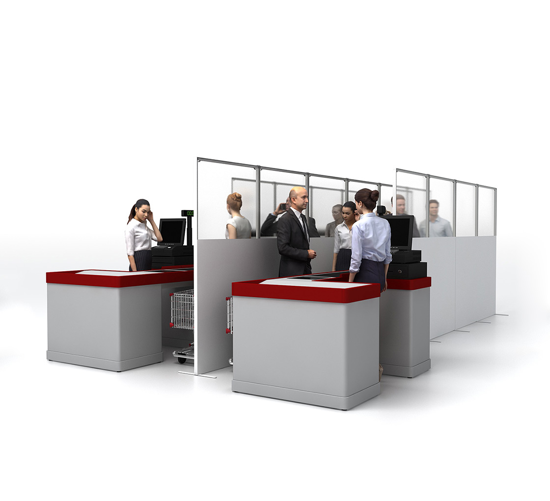 SEG Portable Straight Line Queuing Panel