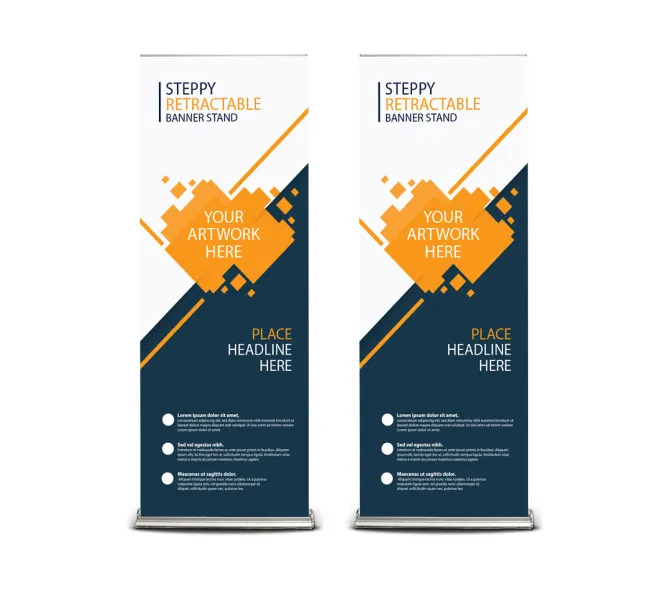 Steppy Retractable Banner Stands – (36’’ x 78’’) – Qty 2