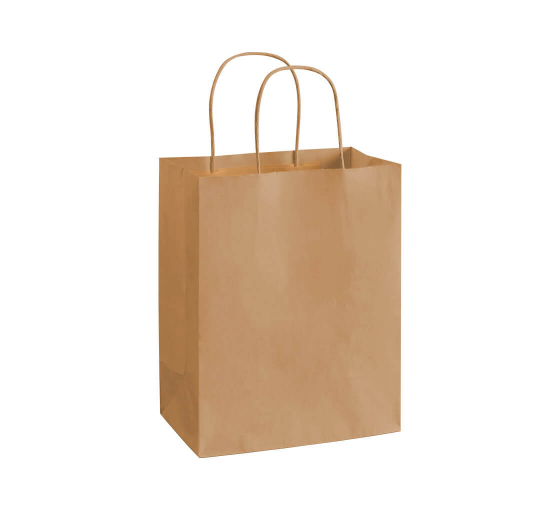 Kraft Paper Shopping Bags - Brown