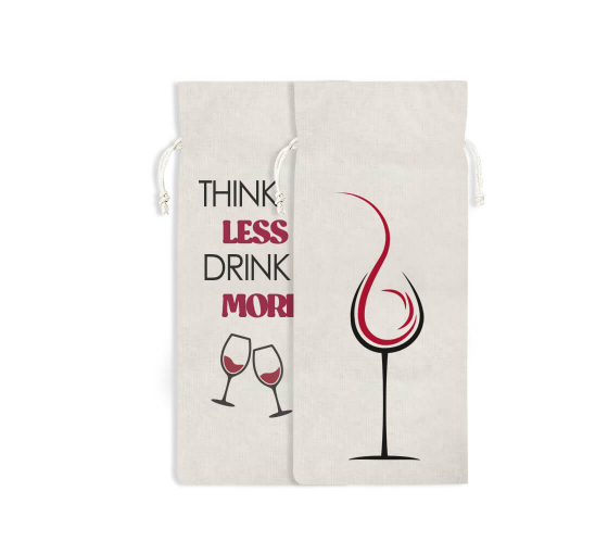 Canvas Wine Bags - Printed