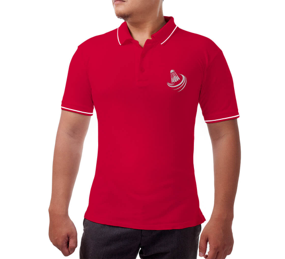 Men's Red Polo Shirt - Embroidered