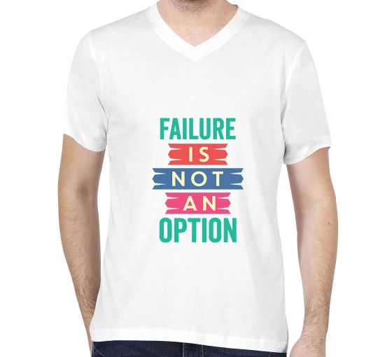 Men's Printed T-Shirt - V Neck