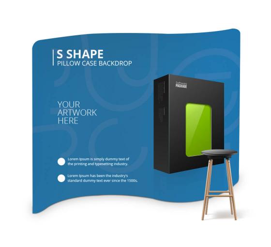 S Shape Pillow Case Backdrop