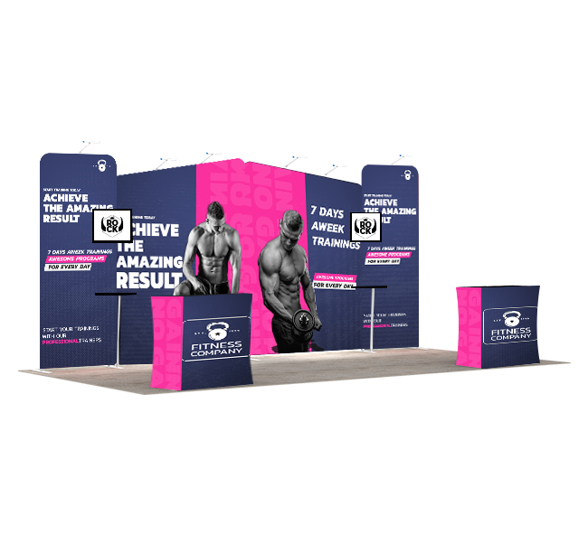 20 Ft Trade Show Booth - Design 1