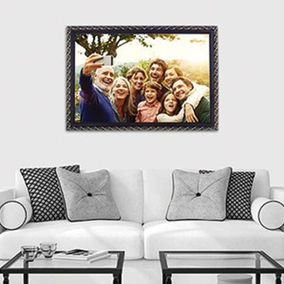 Slim Ornate Dark Walnut Photo Frame