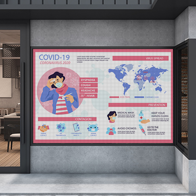 Advisory Perforated Window Signs 