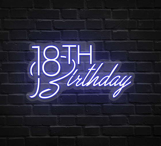 18th Birthday Neon Sign