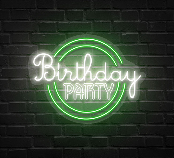 Birthday Party Neon Sign