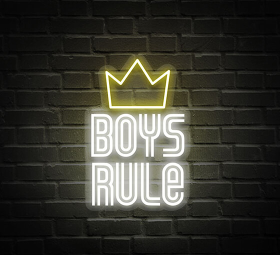 Boys Rule Neon Signs