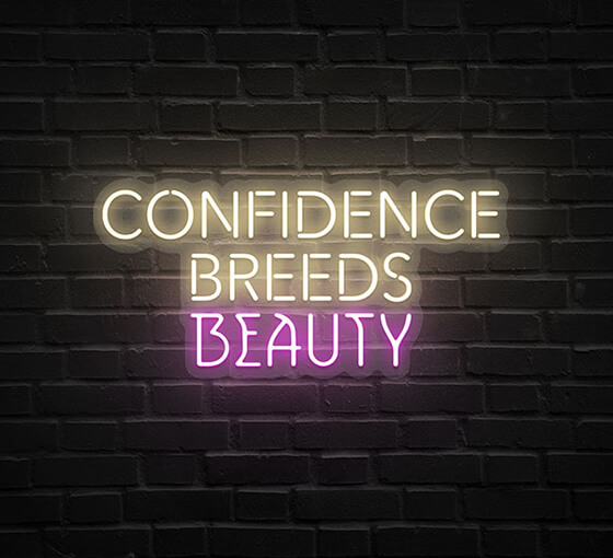 Confidence Breeds Beauty Neon Sign