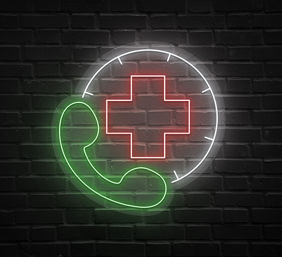 Emergency Call Neon Sign