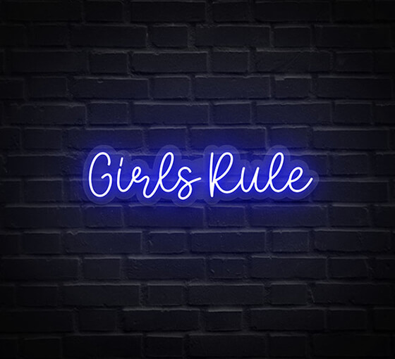 Girls Rule Neon Sign