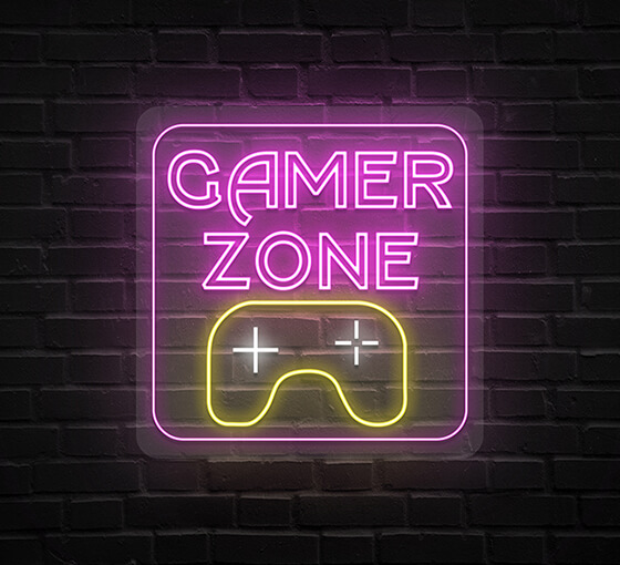 Gamer Zone Neon Sign