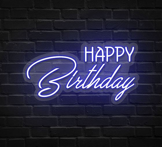 Happy Birthday Neon Sign