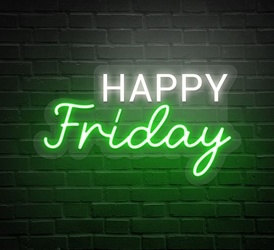 Happy Friday Neon Sign