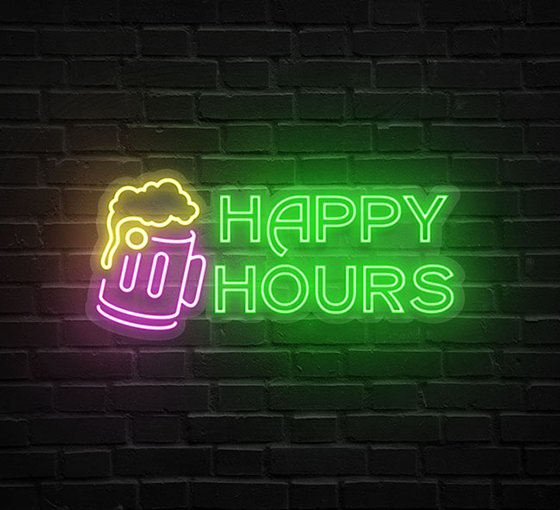 Happy Hours Neon Sign