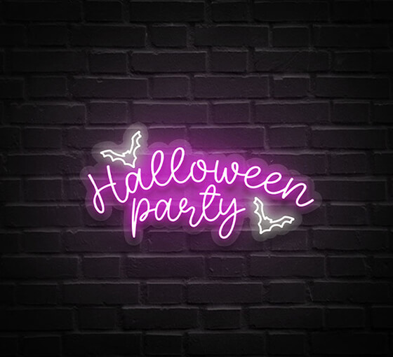 Halloween Party Neon Sign