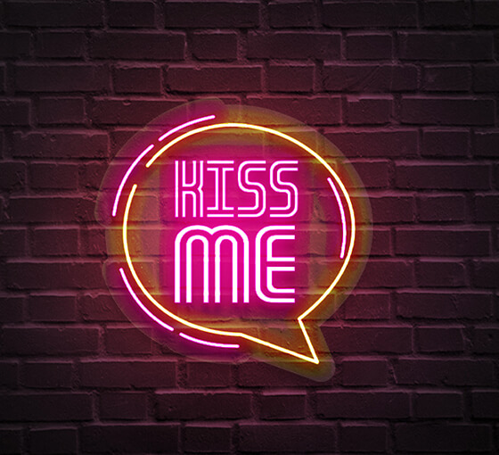Kiss Me Neon Sign