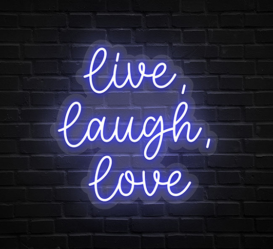 Live Love Laugh Neon Sign