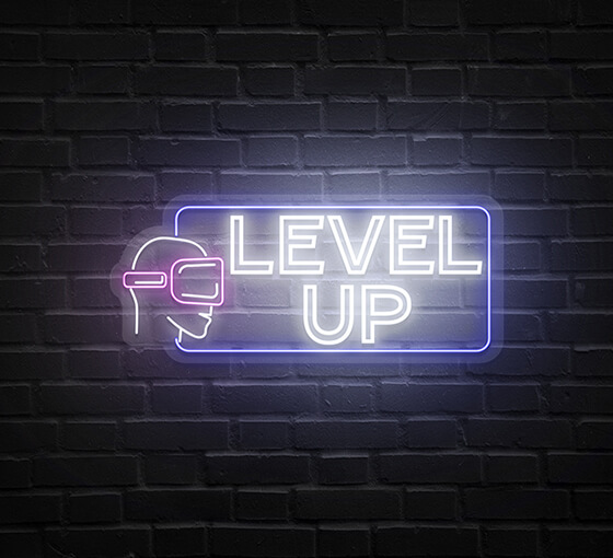 Level Up Neon Sign